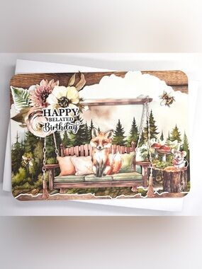 Handmade Belated Birthday Greeting Card
